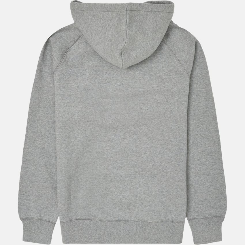 Carhartt WIP Sweatshirts HOODED CHASE SWEAT I026384 GREY HTR/GOLD